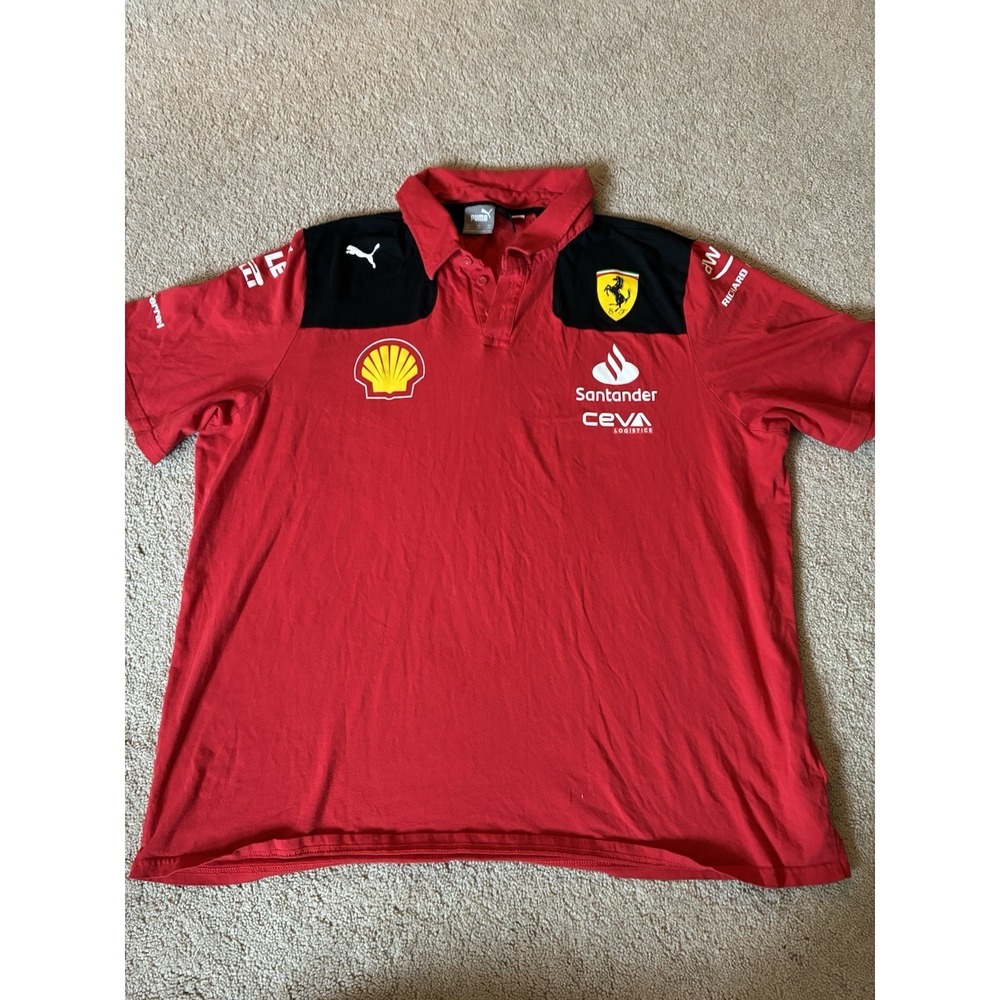PUMA Scuderia Ferrari F1 Team Men's Polo Shirt Red XXL